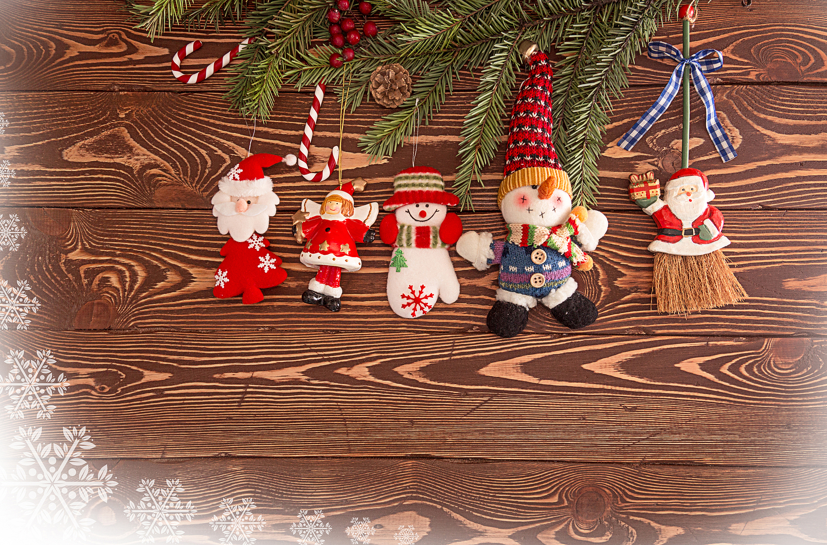 圣诞装饰为节日贺卡